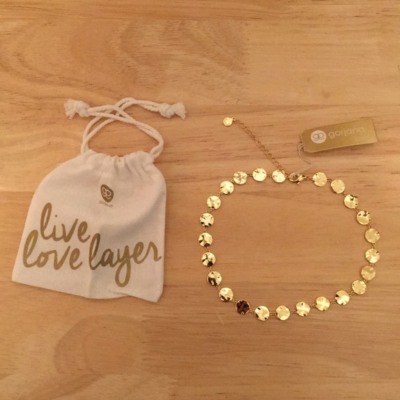 Gorjana Chloe Choker Necklace Gold NEW